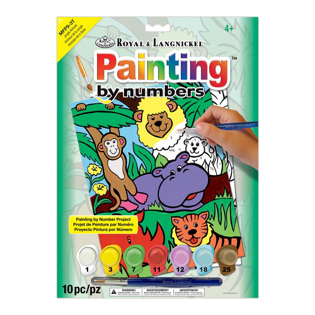 Royal & Langnickel My First Painting by Number Jungle Animals Designed Painting Set