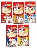 Ciao Churu Cat Treat Creamy Puree 5-Flavor Variety Pack (1 pack Chicken, 1 pack Tuna with Chicken, 1 pack Tuna, 1 pack Chicken with Scallop, 1 pack Tuna with Scallop)