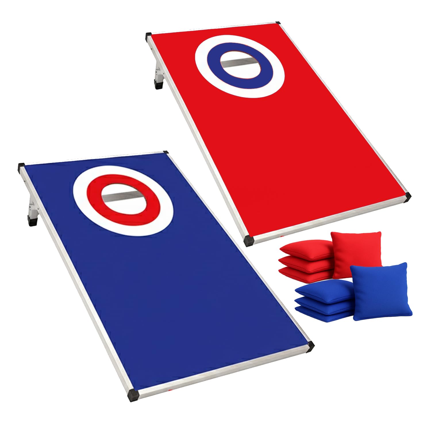 Cornhole Official Aluminum Set – 90×60 cm – Lightweight & Durable Boards + 8 Bags – Complete Set with Carrying Bag – Outdoor Game for for Kids & Adults – Garden, Beach – Original Corner
