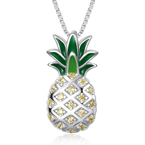 Collana di ananas in oro, argento o oro rosa / Collana