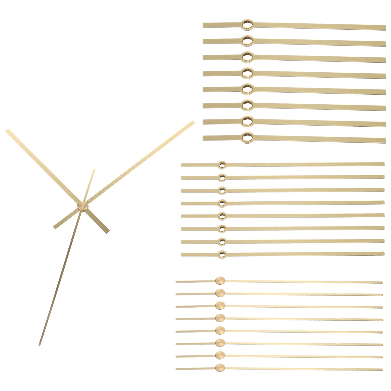 PATIKIL Replacement Clock Hands Kit, 8 Set Replacement Clock Hands Kits, Gold, A10