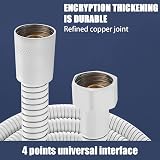 CUNQN 1.5m Shower Hose Replacement Pipe Universal Standard 1/2" Brass Fitting view 2