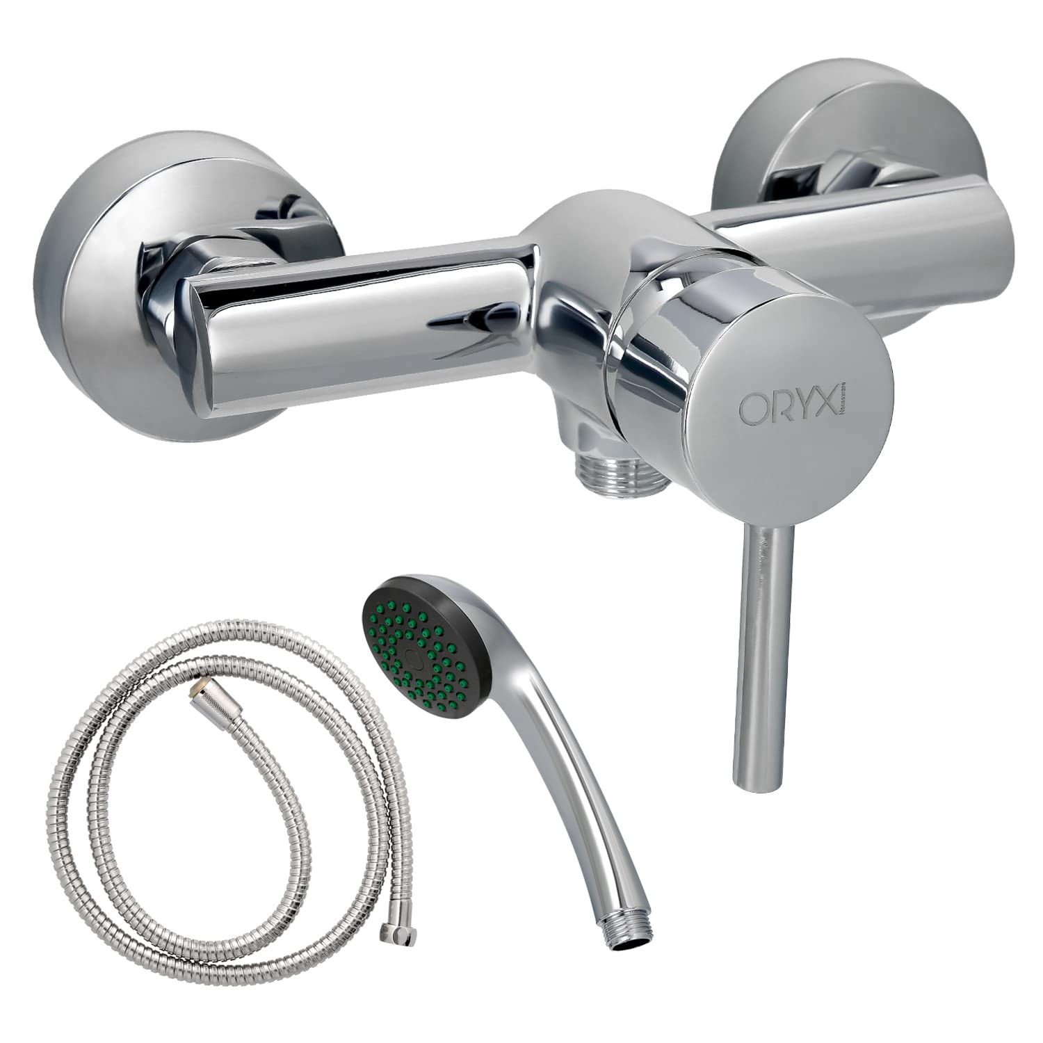 Dresden Single-Lever Shower Mixer Tap with Flexo and Mineral Ceramic Cartridge Diameter 35 mm