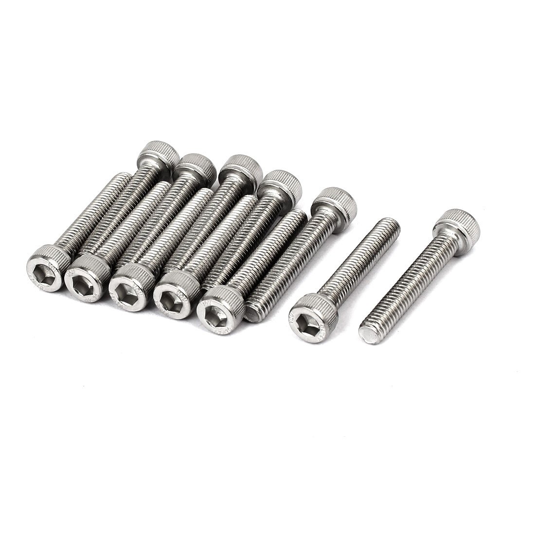 Uxcell M6 x 35mm Thread 304 Stainless Steel Hex Socket Head Cap Screw Bolt DIN912 12pcs
