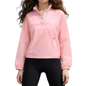 Girls Lightweight Windbreaker Jacket Sheer Sun Shirt Packable Outerwear | featherlight sheer grid fabric Adjustable dual side