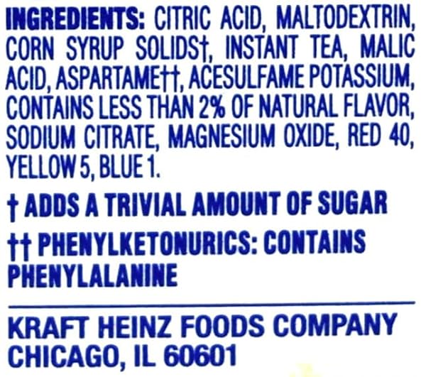 CRYSTAL LIGHT PITCHER PACKETS, RASPBERRY ICED TEA, 1.6 OZ