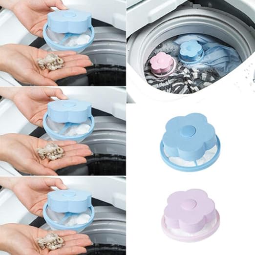 Doublele Floating Pet Fur Catcher Reusable Hair Remover Tool for Washing Machine Washing Machine