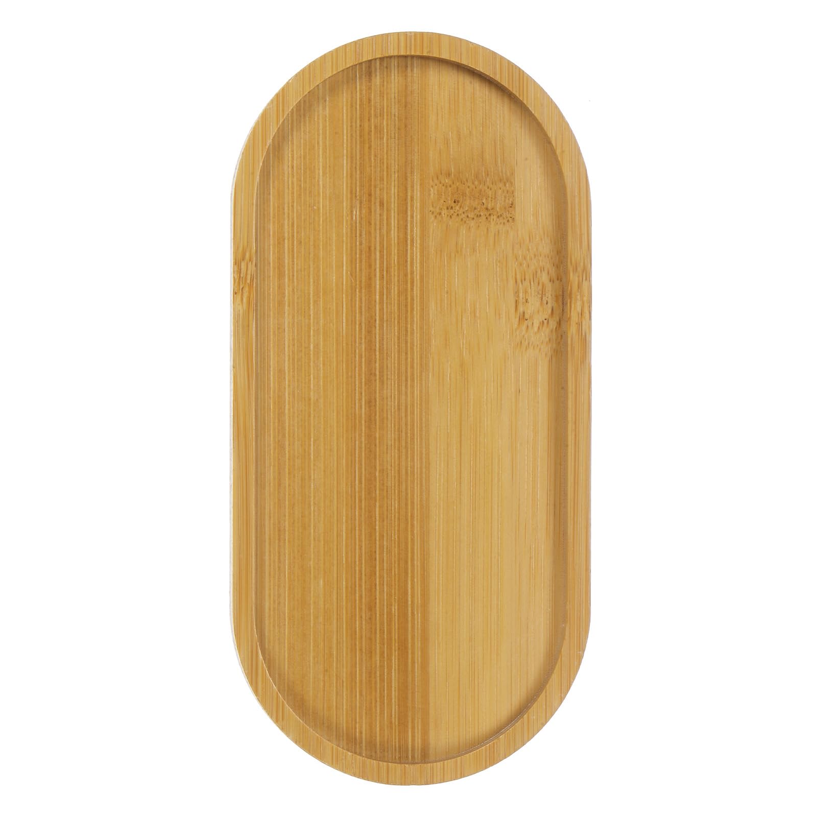 M METERXITY 1-Pack Bamboo Plant Saucer, Plant Saucer Oval Bamboo Tray Plant Plates for Flower Pots/Succulent Pots, Planter Pot Tray [Natural Color]