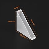 sourcing map 20Pcs Plastic Corner Guards 8mm White Right Angle Glass Mirror view 2