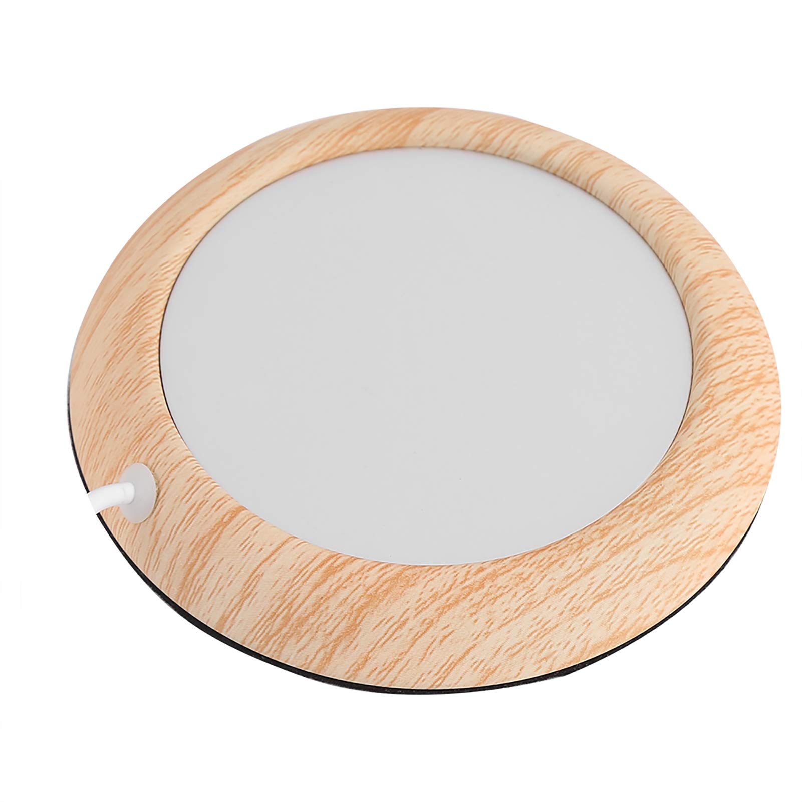 Wood Grain Electric Portable Cup Warmer Plate & Coffee Warmer & Mug Warmer with USB Cable for Office/Home/Travel Use, Suitable for Stainless Steel Cup, Ceramic Cup, Glass Cup, etc(Light Wood Grain)