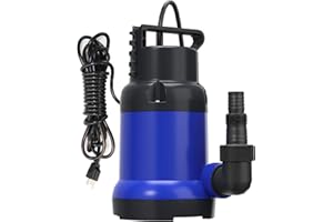 ZHUOLIN 1HP Sump Pump - Submersible Utility Water Pump Portable Transfer Electric Water Sump Pumps for Swimming Pool Draining Garden Spa Hot Tub Pond Flood Basement Yard