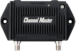 Channel Master CM-7779HD PreAmp 1 TV Antenna Amplifier with 5G LTE Filter, Adjustable Gain Preamplifier - Professional-Grade 