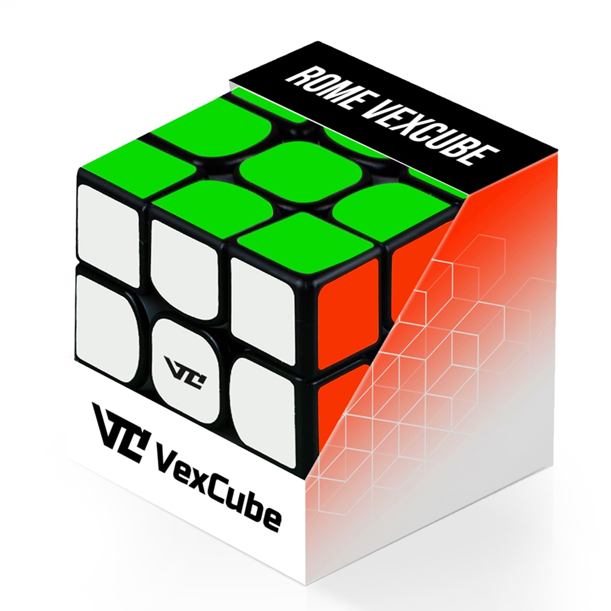 VexCube® Cubo Mágico 3x3 Velocidad, Puzzle De Gran Resistencia, Speed Cube Rompecabezas Educativo para Niños Y Adultos, Tensión Ajustable, Adhesivos De Fibra De Carbono, 5.5 cm…
