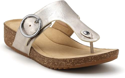extra wide gold sandals