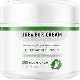 YAFUSIPE Urea Cream 60 Percent For Feet Maximum Strength Plus Salicylic Acid 2%, Tea Tree Foot Lotion For Dry Feet, Foot Cream Intensive Repair Foot Moisturizer 5.29oz