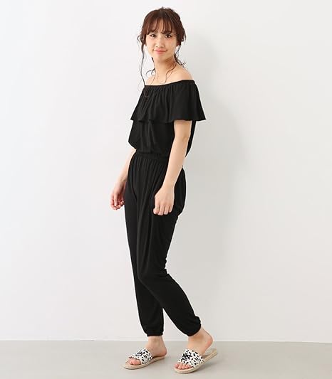 Amazon ロデオクラウンズ ワイドボウル Rodeo Crowns Wide Bowl オフショルダー カット オールインワン 4bsk93 1480 レディース オールインワン 通販