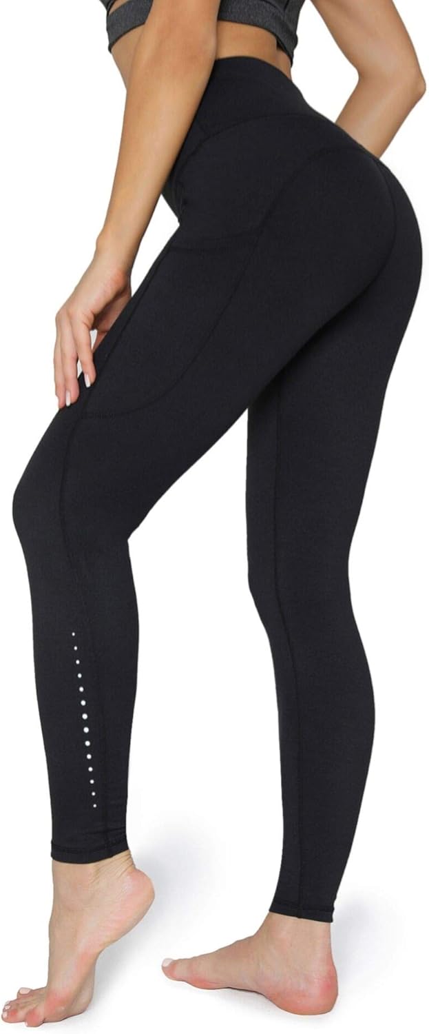 POSHDIVAH Ultra Soft Yoga Pants for Women High Waisted Tummy Control Workout Leggings with Pockets at  Women’s Clothing store