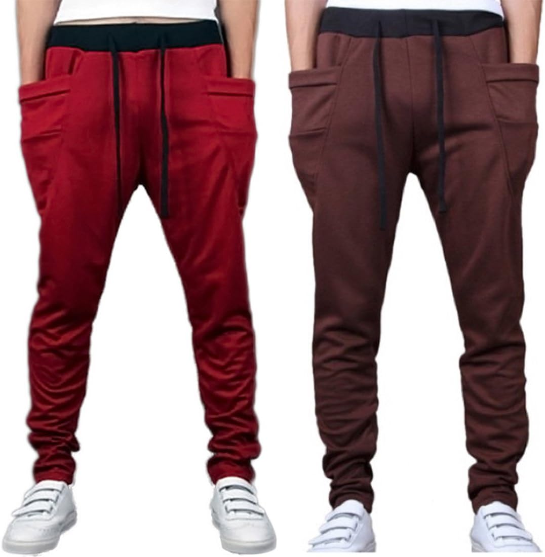 Men's Slim Fit Joggers (Pack of 2)
