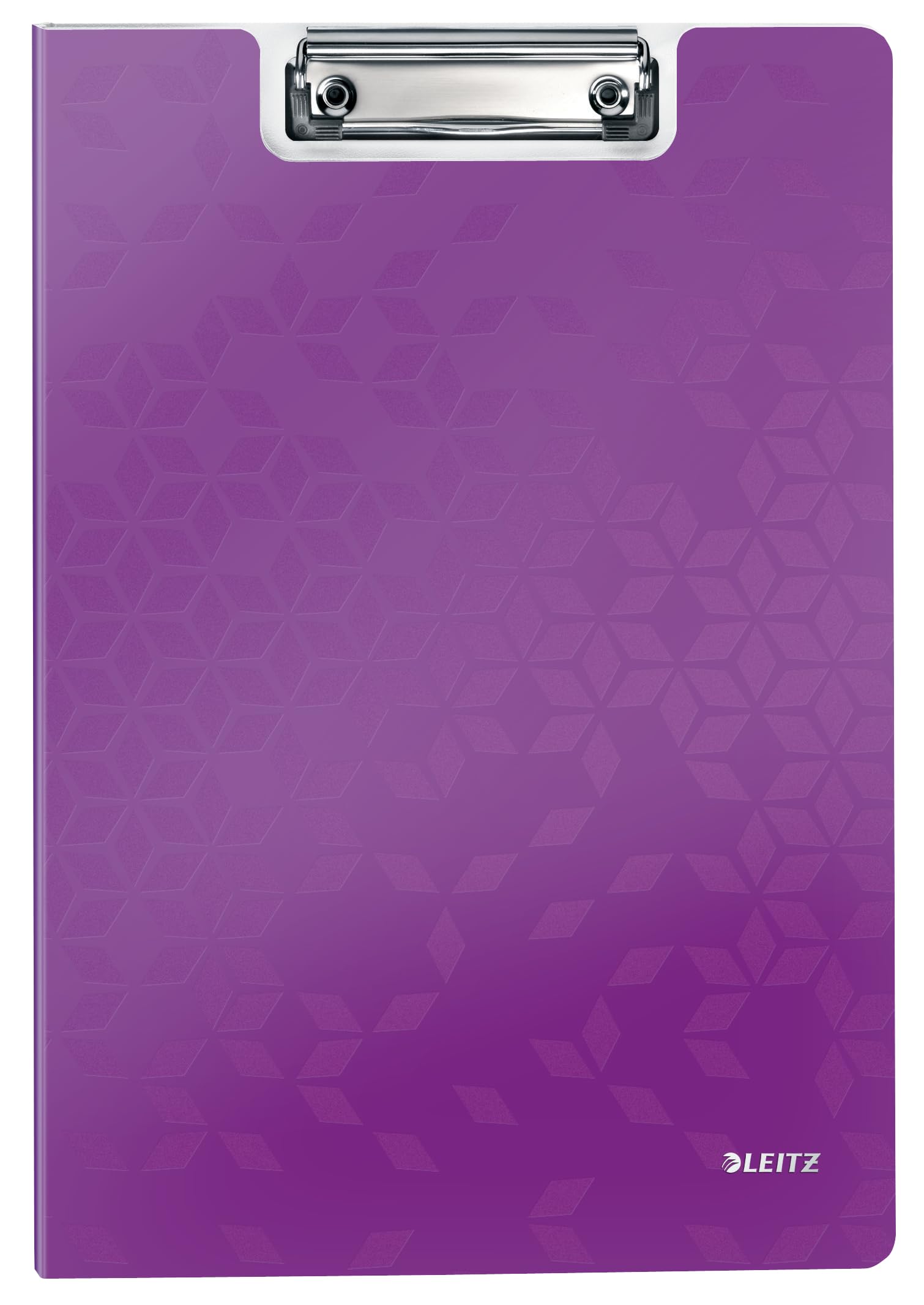 Leitz A4 Clipfolder with Cover, Lightweight Polyfoam, WOW Range, Metallic Purple,41990062