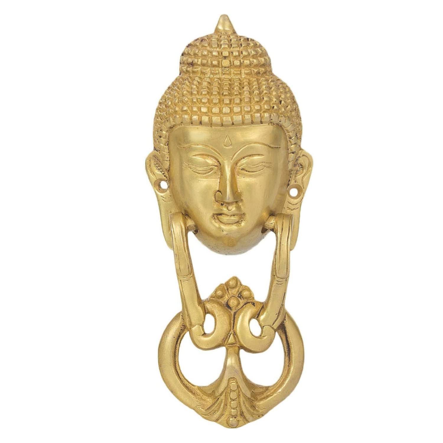 IBLAY Brass Buddha Door Knocker Knockers Gate Knocker Door Accessories (Door_Knocker_Buddha)