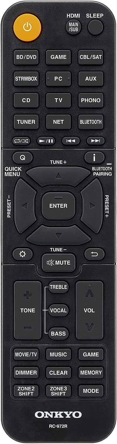 Onkyo TX-NR6100 7.2 Channel 8K Smart AV Receiver - THX Certified, Works with Sonos Certified, and Ultimate 4K Gaming Experience