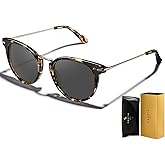 CARFIA Retro Acetate Cat Eye Sunglasses for Women Polarized UV Protection, Cateye Ladies Sunnies Metal Bridge Brow Eyewears