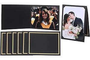 100 Pcs Photo Folders for 4x6 or 5x7 Pictures Photo Frame Note Cards Paper Greetings Cardboard Picture Frame for Graduation W