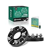 YHTAUTO 5x4.5 Hub Centric Wheel Spacers 20mm Fits 2015-2023 Ford Explorer, Mustang, Lincoln Aviator 5x114.3mm 5 Lug Tire Spacers w/ M14x1.5 Studs 70.5 mm Hub Bore 2 PCS Black