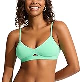 Seafolly Womens Hybrid Bralette Bikini Top Swimsuit with Center Keyhole Detail