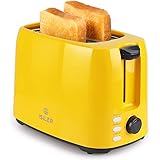 iSiLER 2 Slice Toaster, 1.3 Inches Wide Slot Toaster with 7 Shade Settings and Double Side Baking, Compact Bread Toaster with