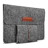 OURAI 13/13.3 Inch Laptop Sleeve Case Cover Protective Laptop Briefcase Bag Ultrabook Netbook Notebook Carrying Case Bag (Dark Grey)