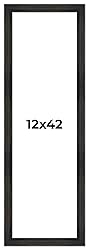 12x42 Frame Black Barnwood Picture Frame - Modern