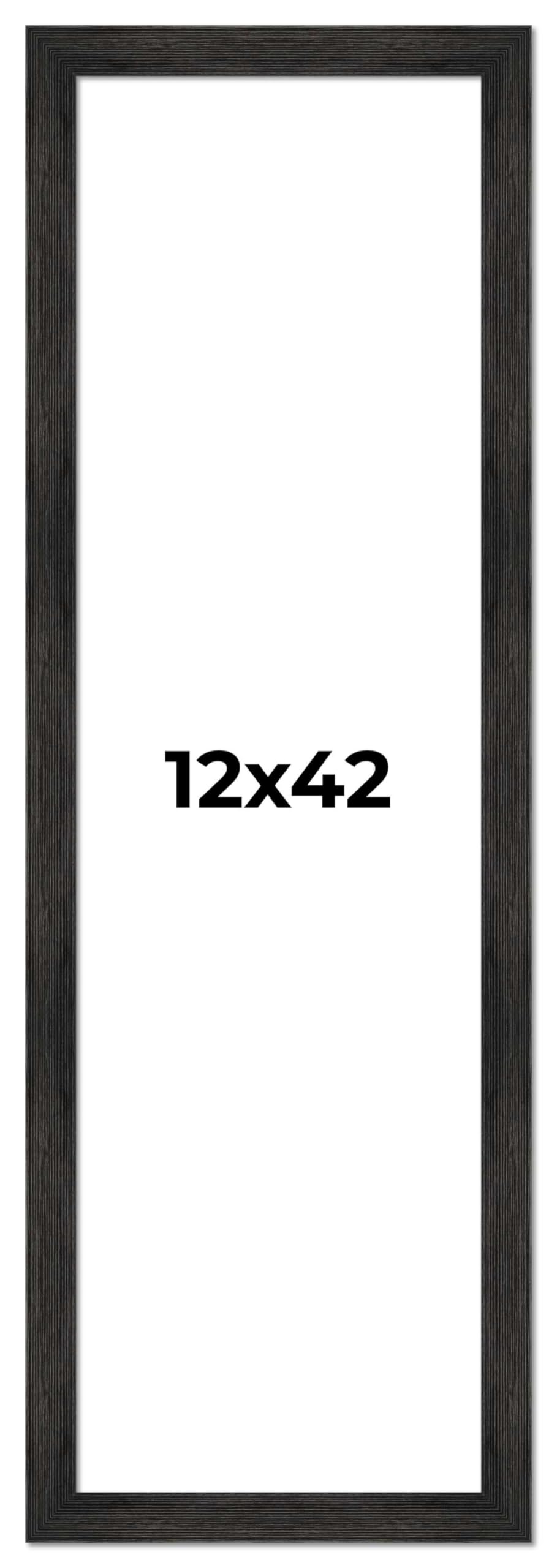 12x42 Frame Black Barnwood Picture Frame - Modern