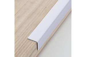 Trimold Aluminum Peel and Stick L Molding Corner Guards with 90° Angle for Wall Door Frame Cabinet Baseboard Protection and Decoration, 35.4in x 0.8in (3Pcs)