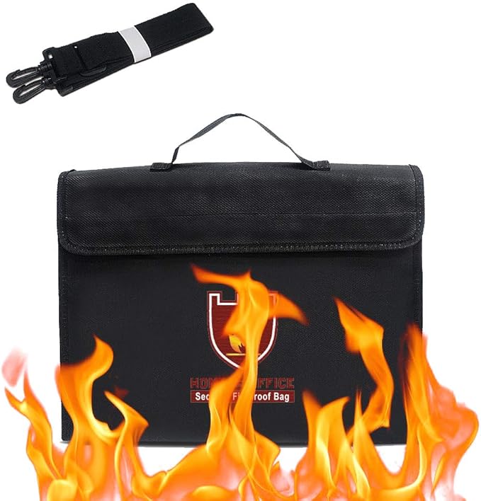 Rubik Large Capacity Fireproof Briefcase Bag with Covered Zipper and