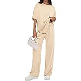 PRETTYGARDEN 2 Piece Lounge Sets for Women Summer 2026 Short Sleeve Matching Airport Travel Outfits Casual Spring Clothes