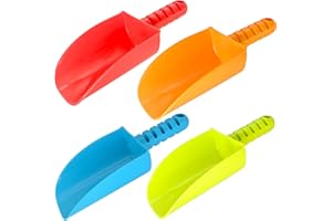 LoayBhok Beach Shovel Toys for Kids: Heavy Duty Plastic Sand Shovels Tools for Toddlers - 4 Pack Outdoor Digging Sandbox Toys Sets