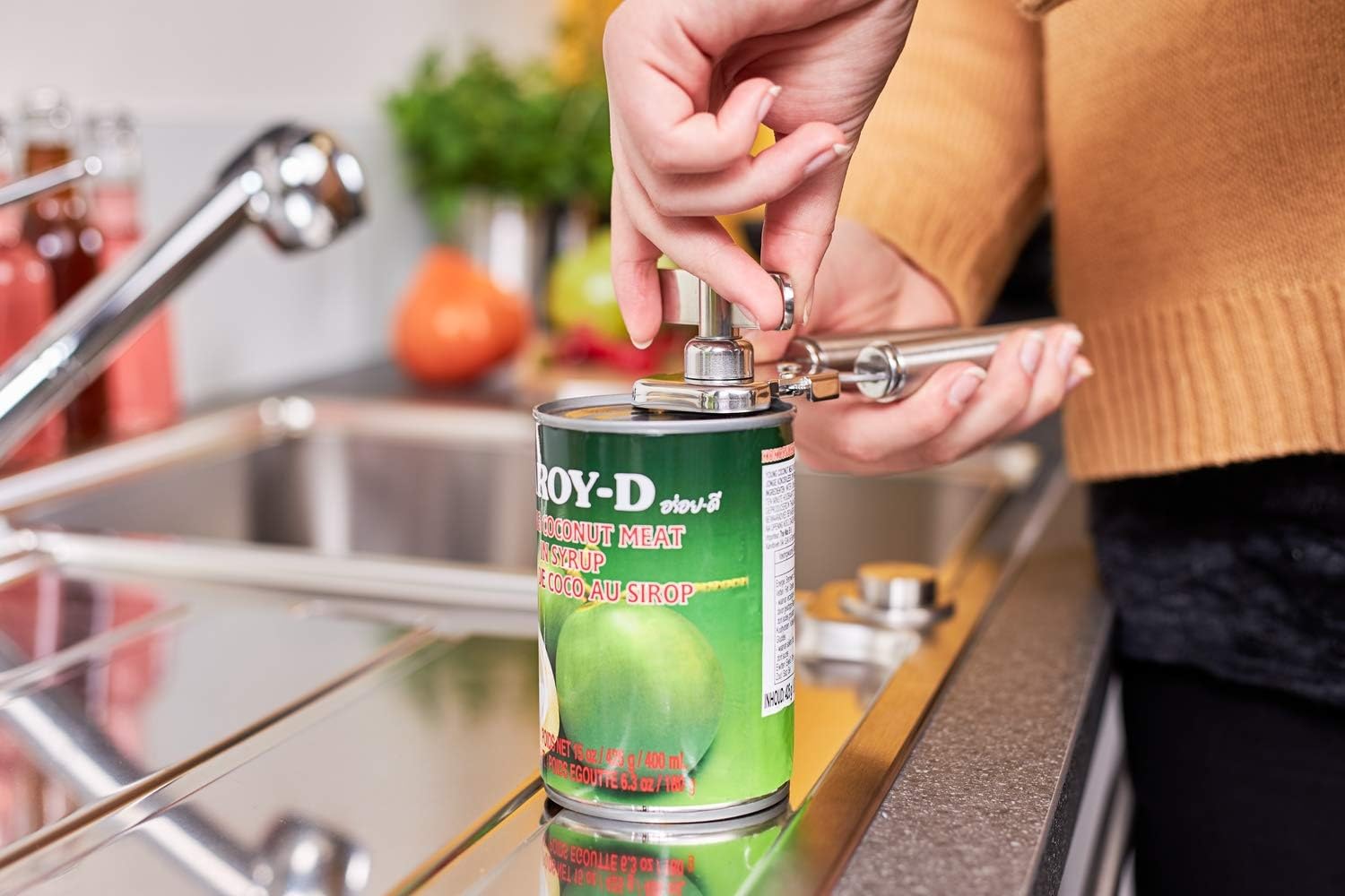 Rösle Stainless Steel Can Opener with Pliers Grip, 7-inch