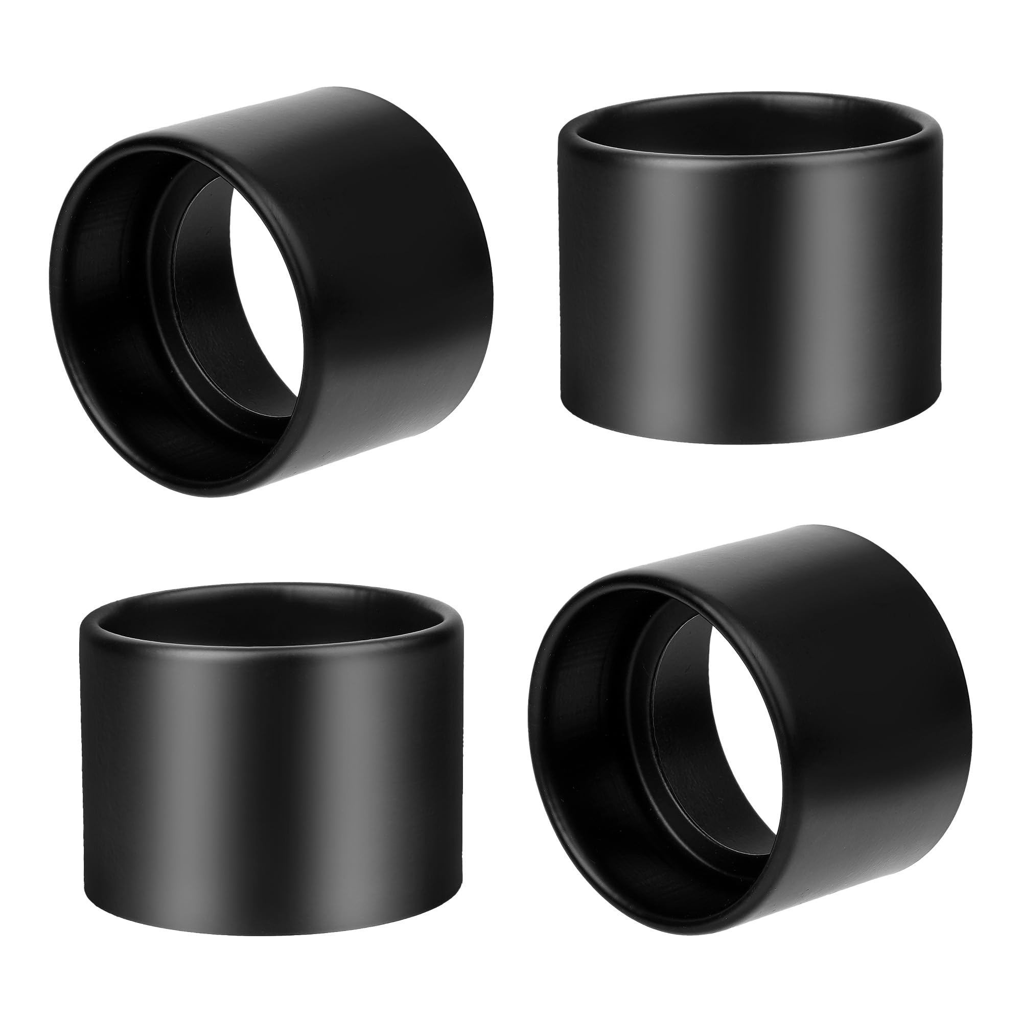 Photo 1 of TOCCOOL 4 Pack Ceramics Light Socket Shade Rings, Light Socket Covers with Thread, Metal Lamp Shade Collar Rings for Medium-Base Ceramic Sockets (Black)