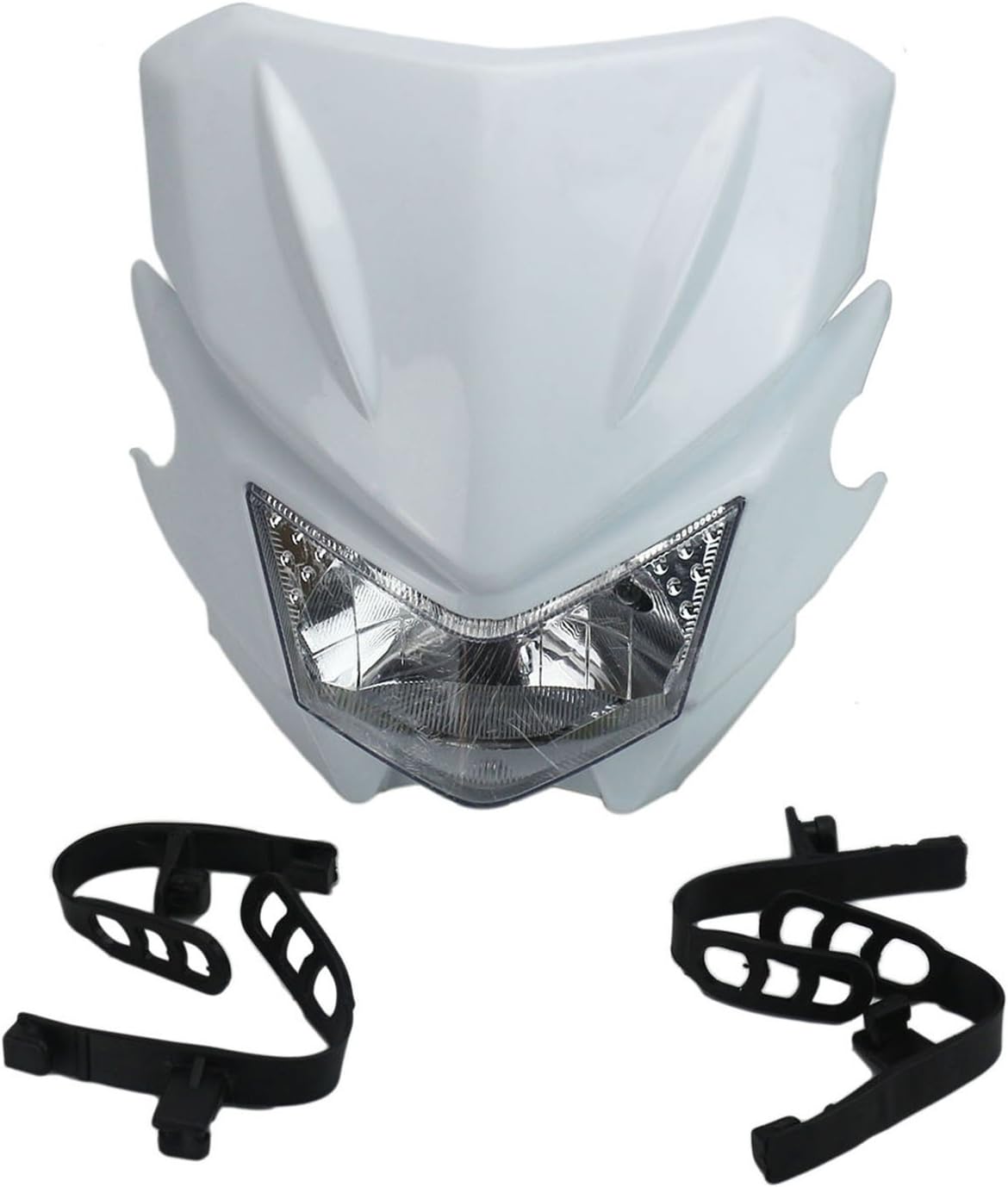 SUCAN Plastic Headlamp For Motorcycle CRF KTM YZ WR KX RMZ DRZ TC TE (White)