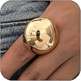 HUASAI Chunky Gold Rings Thumb Rings Gold Stackable Ring Statement Knuckle Jewelry Trendy Fashion Gifts for Women