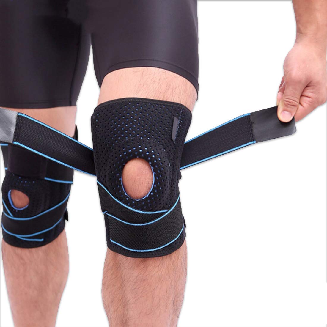 Knee Brace Support with Side Stabilizers Patella Gel Pads