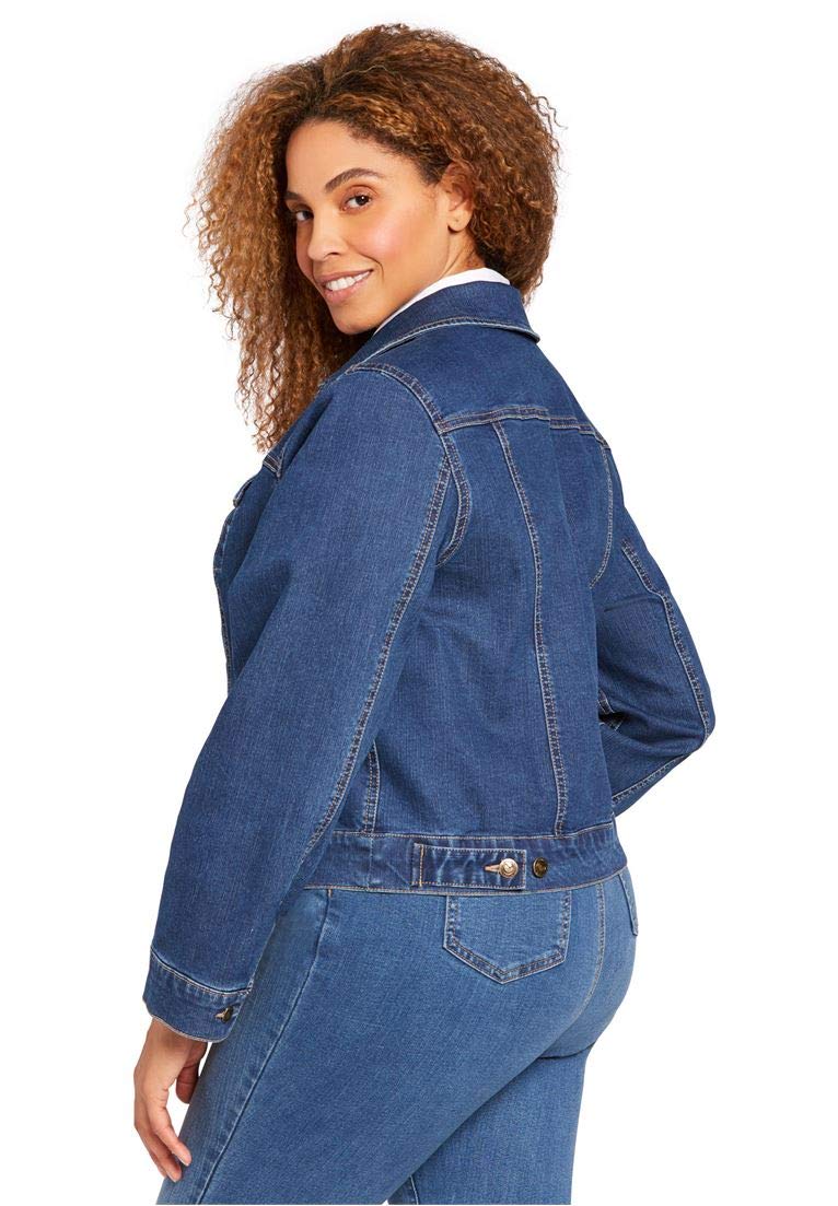 plus size stretch jean jacket