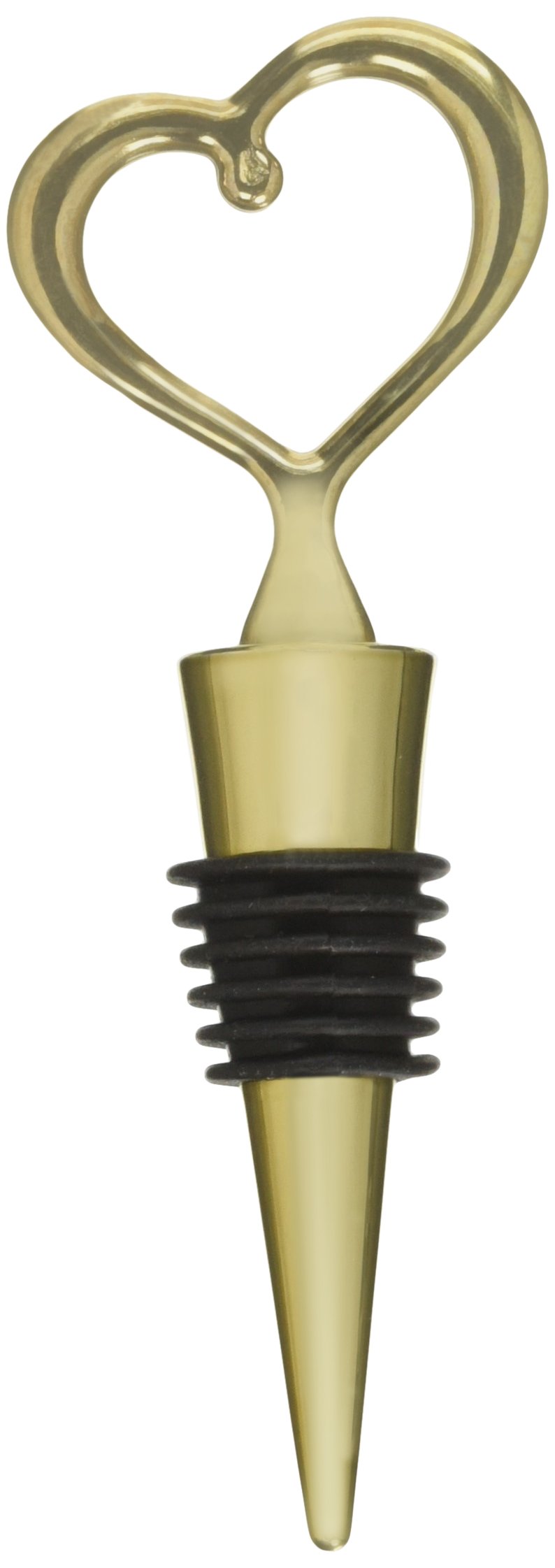 Kate Aspen Gold Glitter Heart Bottle Stopper Home & Kitchen