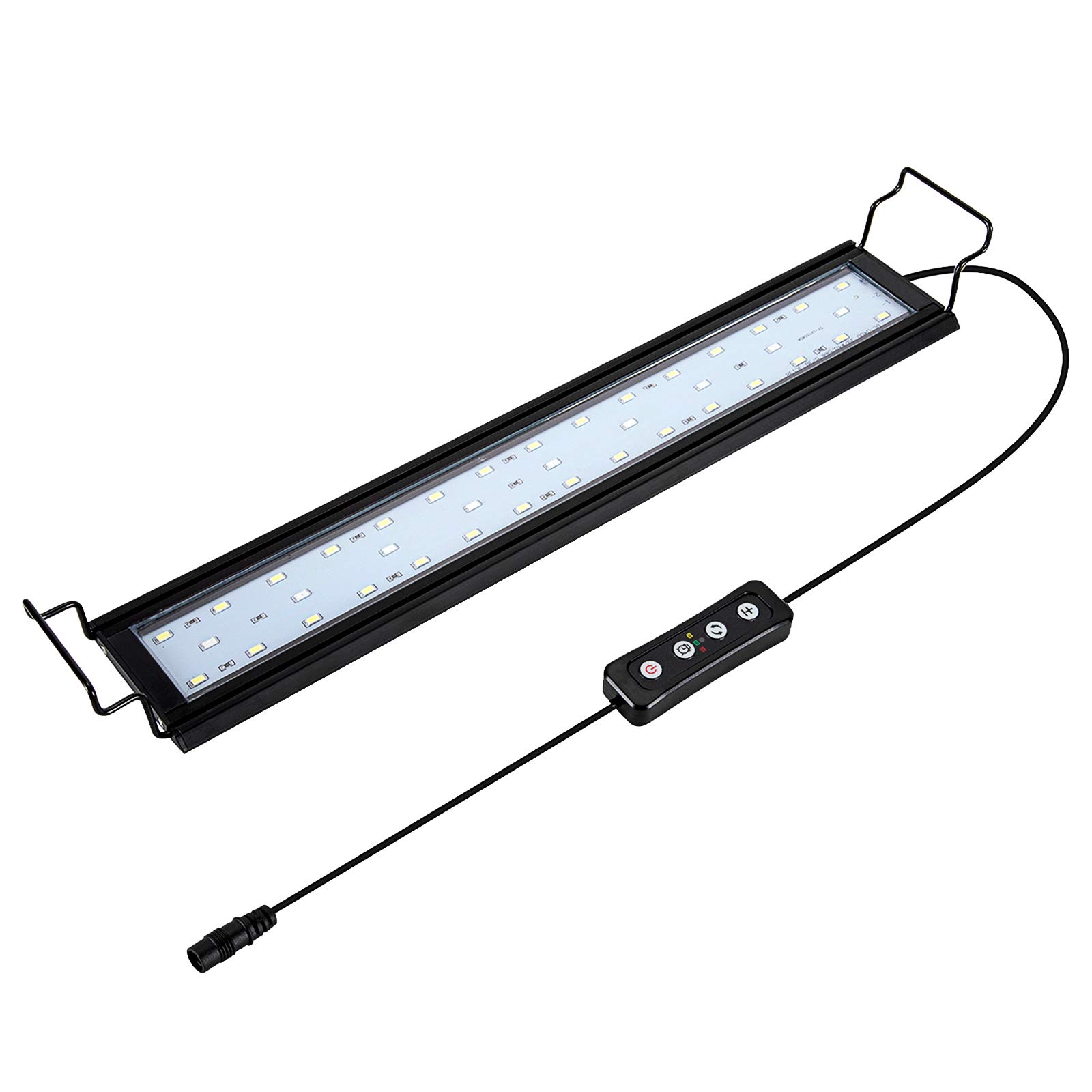 hygger Aquariu Light, Dimmable LED Aquarium Light with Timer, Aluminum Alloy Shell Extendable Brackets, External Controller, Led Aquarium Light for Plants(14W) [Energy Class A]