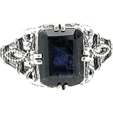 Natural 2ct Iolite 925 Sterling Silver Engagement Ring Size 6, 7, 8, 9