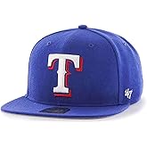 '47 Texas Rangers Mens Womens No Shot Captain Adjustable Snapback Royal Blue/White Hat, One Size