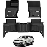 LASFIT Floor Mats Fit for Land Rover Range Rover Sport 2014-2022, Custom Fit TPE All Weather Waterproof Floor Liners 1st & 2nd Row Car Mats, Black, Easy to Clean