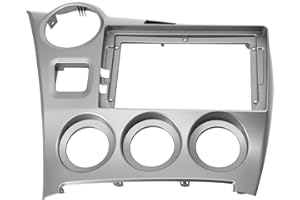 25) Car Radio Stereo Fascia Frame Panel for Toyota For MATRIX 2009 2014, Silver, 9 inch display option