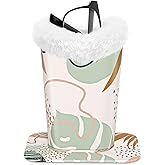 ZAXMEY Eyeglasses Holder,Plush Lined PU Leather Pattern Stand Case with Magnetic Base,Unisex for Women Men